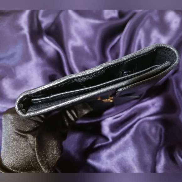 Vintage Celine Crossbody Leather Tri-fold Long Wallet on a Chain - Picture 8 of 15